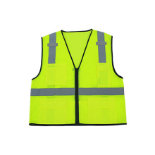 Hi-Viz Mesh Reflective Safety Vest with Zipper
